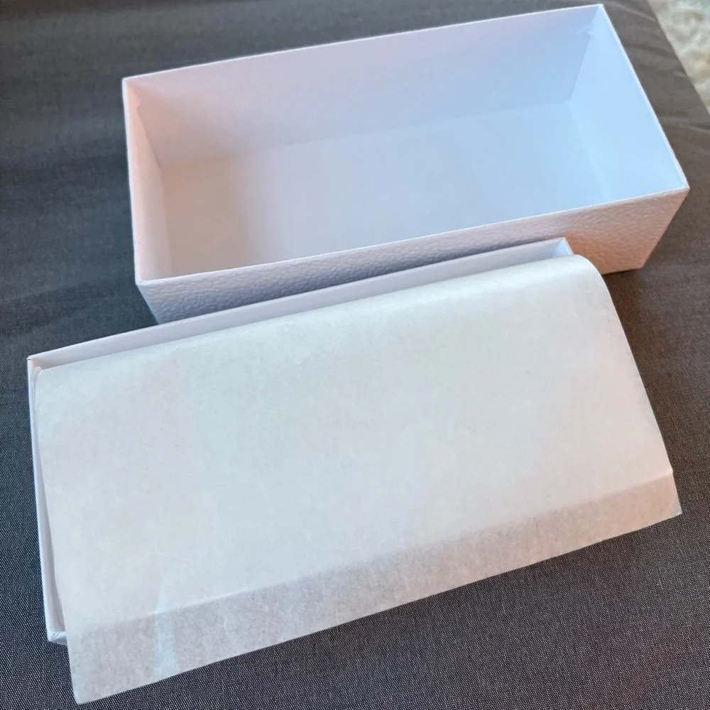 Dior Textured White Gift Box with Gold Lettering